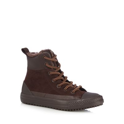Converse Boys' brown leather 'Asphalt' ankle boots